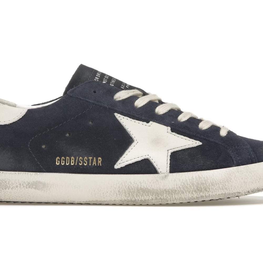 Golden Goose Super-Star navy Suede Sneakers